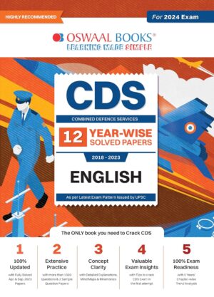 Oswaal CDS 12 Yearwise Solved Papers ENGLISH 2018-2023 [2024 Edition]