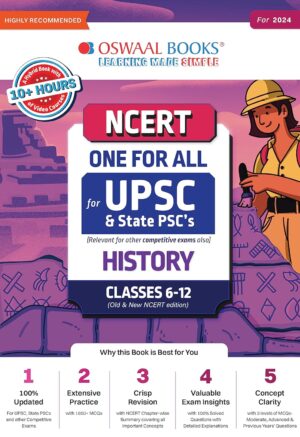 Oswaal NCERT One For All HISTORY Book Class 6-12 [2024 Edition]