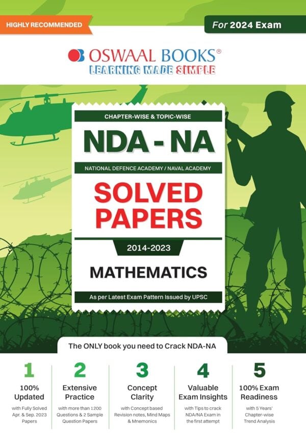 Oswaal NDA-NA Chapterwise Solved Papers Mathematics [2024 Edition]