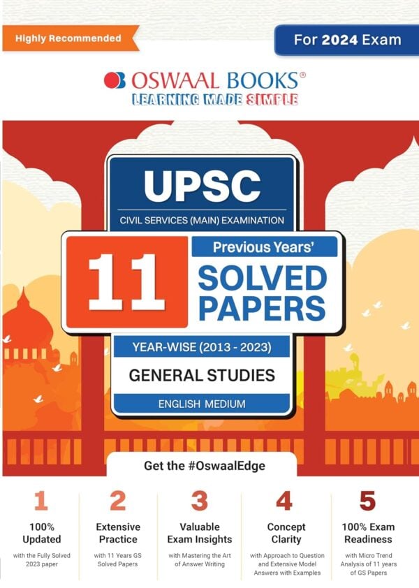 Oswaal UPSC CSE Mains 11 Years Solved Papers (2013-2023) General Studies [2024 Edition]