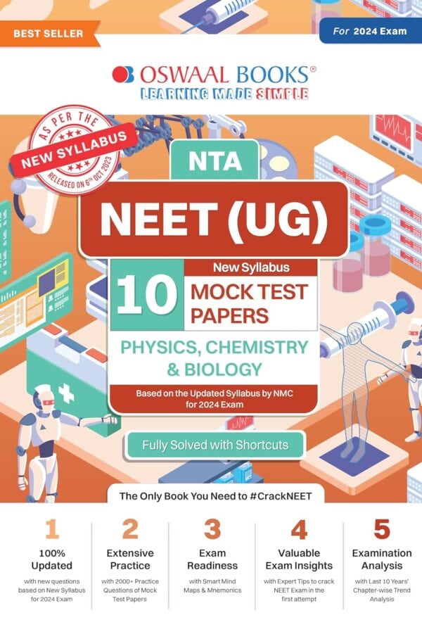 Owaal NTA NEET (UG) 10 Mock Test Papers - PHYSICS, CHEMISTRY & BIOLOGY [2024 Edition]