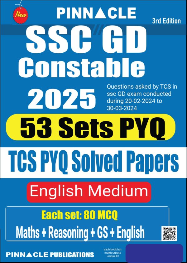 Pinnacle SSC GD Constable 53 Sets PYQ [3rd Edition - 2025] - English Medium